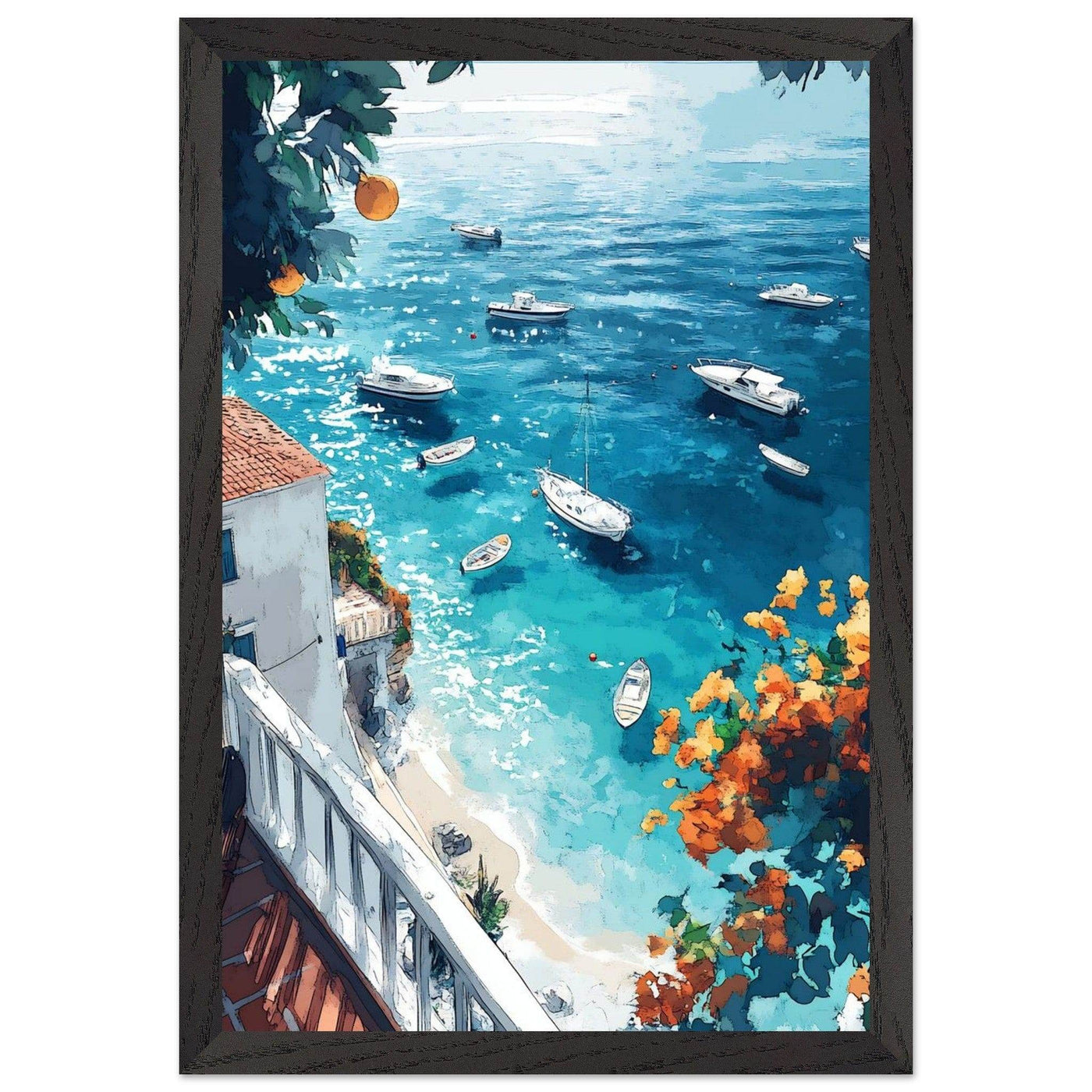 Vintage Italian Coastal View - Vibrantwalls