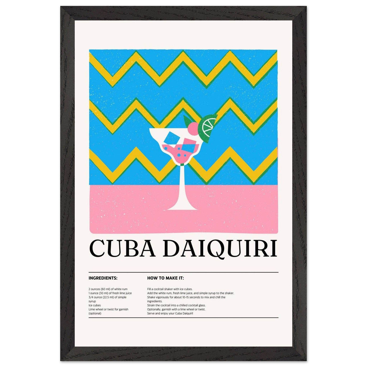 Cuba Daiquiri Cocktail Recipe - Vibrantwalls