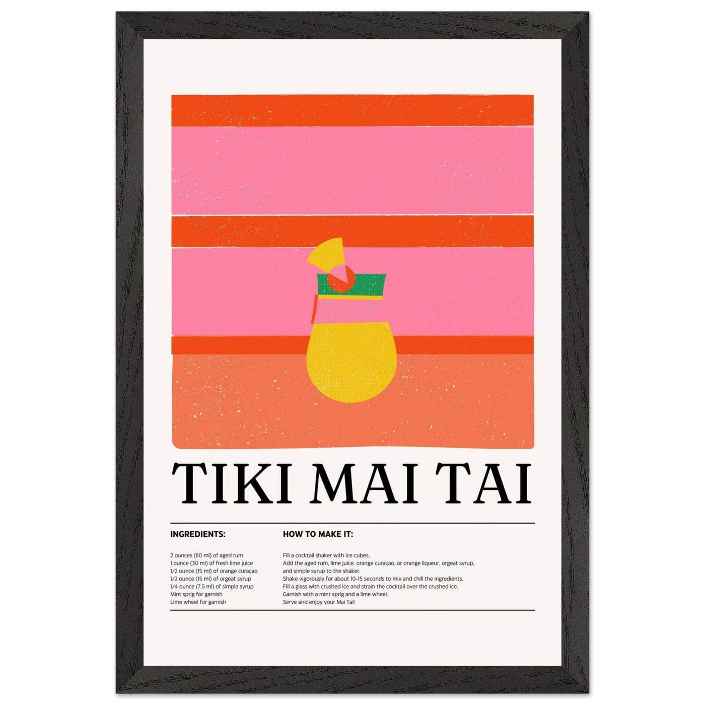 Vibrant Tiki Mai Tai Cocktail Recipe - Vibrantwalls