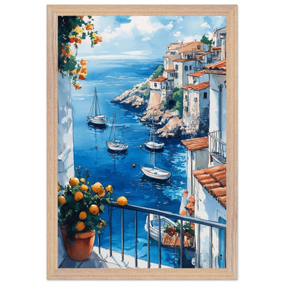 Amalfi Coast Italian Seascape: Serenity with Lush Lemons - Vibrantwalls