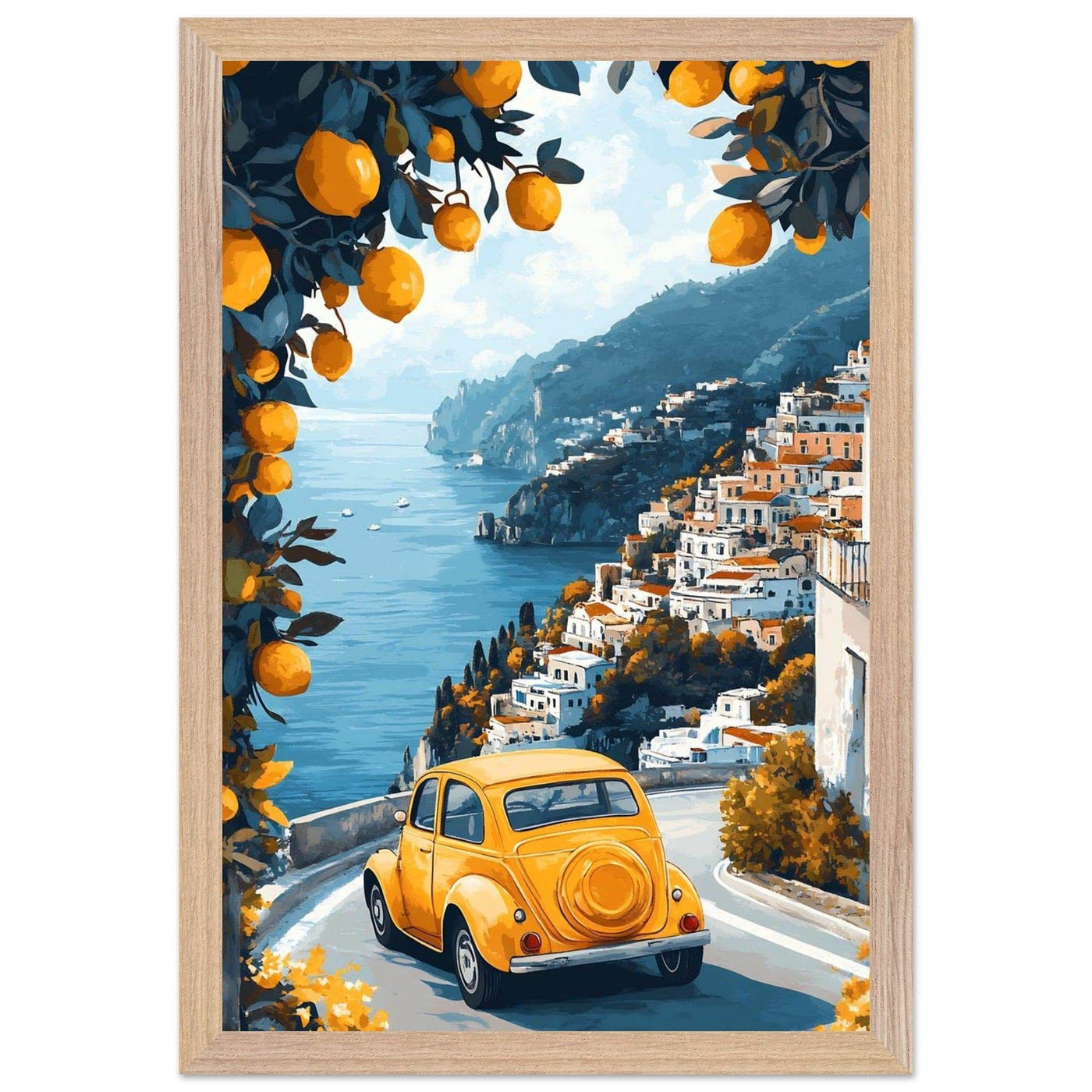 Vintage Italian Amalfi Coastal Drive Experience - Discover the Amalfi Lemon Grove - Vibrantwalls