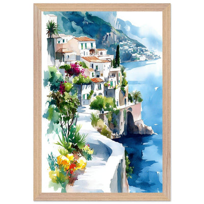Vintage Italian Coastal Sunset Drive: Experience the Golden Hour - Vibrantwalls