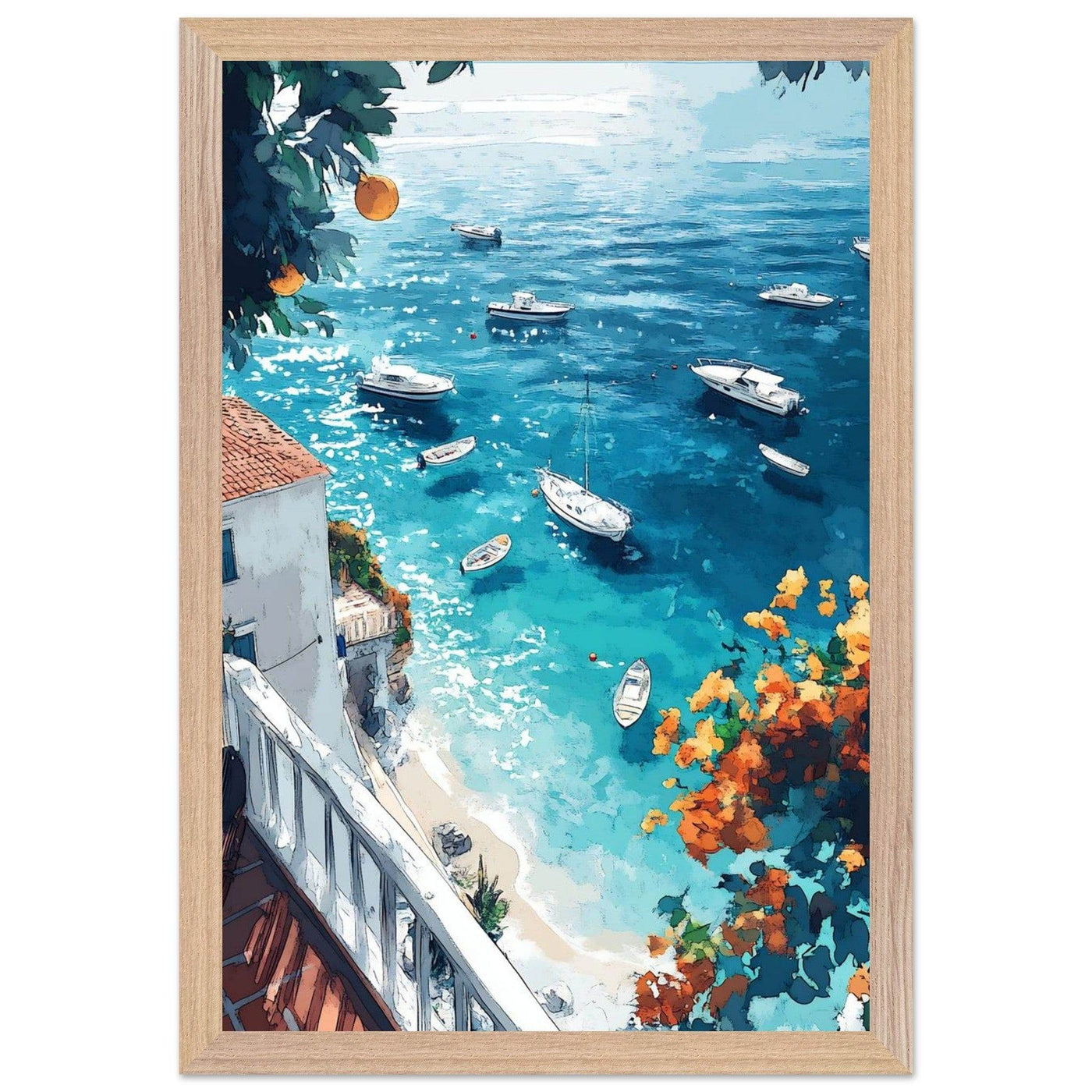Vintage Italian Coastal View - Vibrantwalls