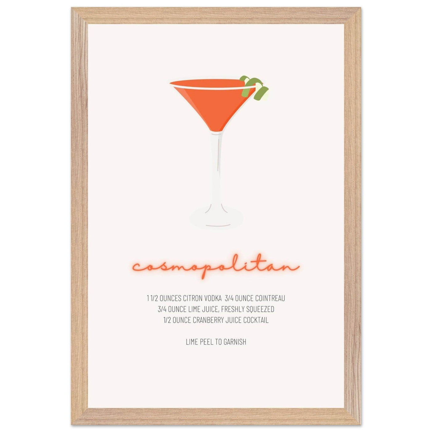 Cosmopolitan Cocktail Recipe Pink Vodka Cranberry Drink - Refreshing Cocktail Delight - Vibrantwalls