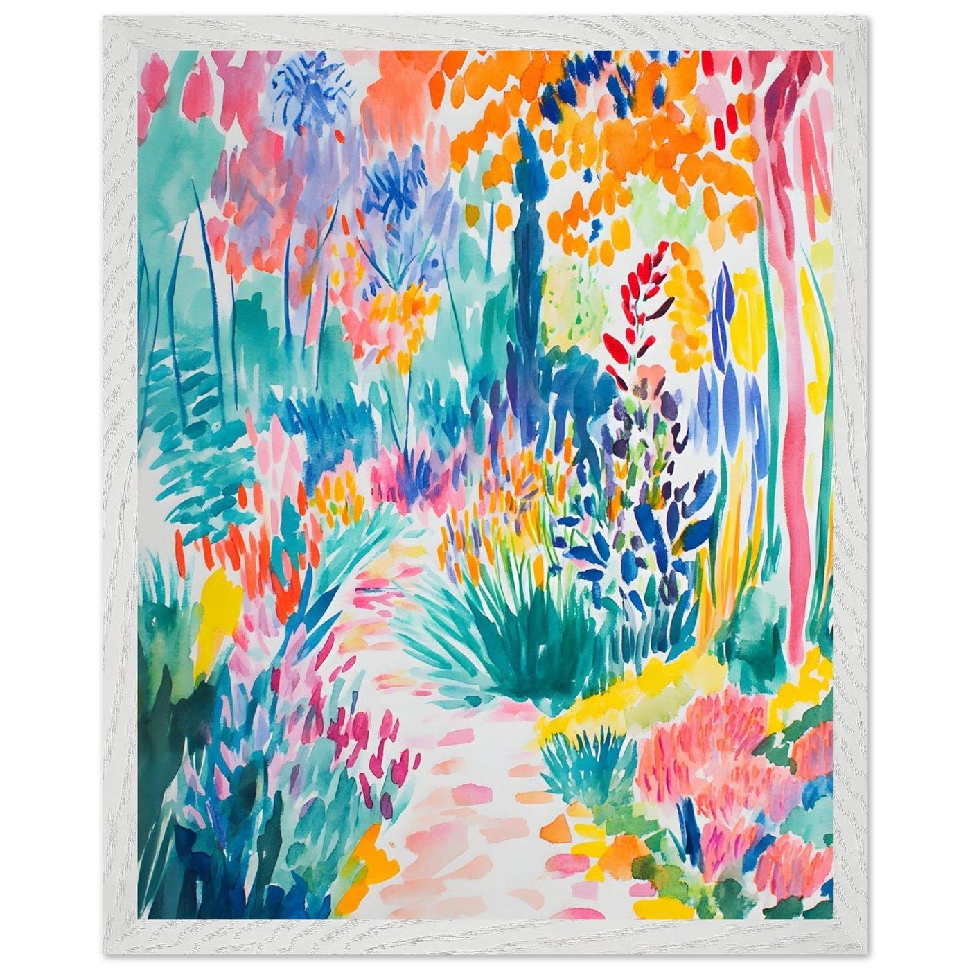 Vibrant Matisse Style Abstract Garden - Vibrantwalls