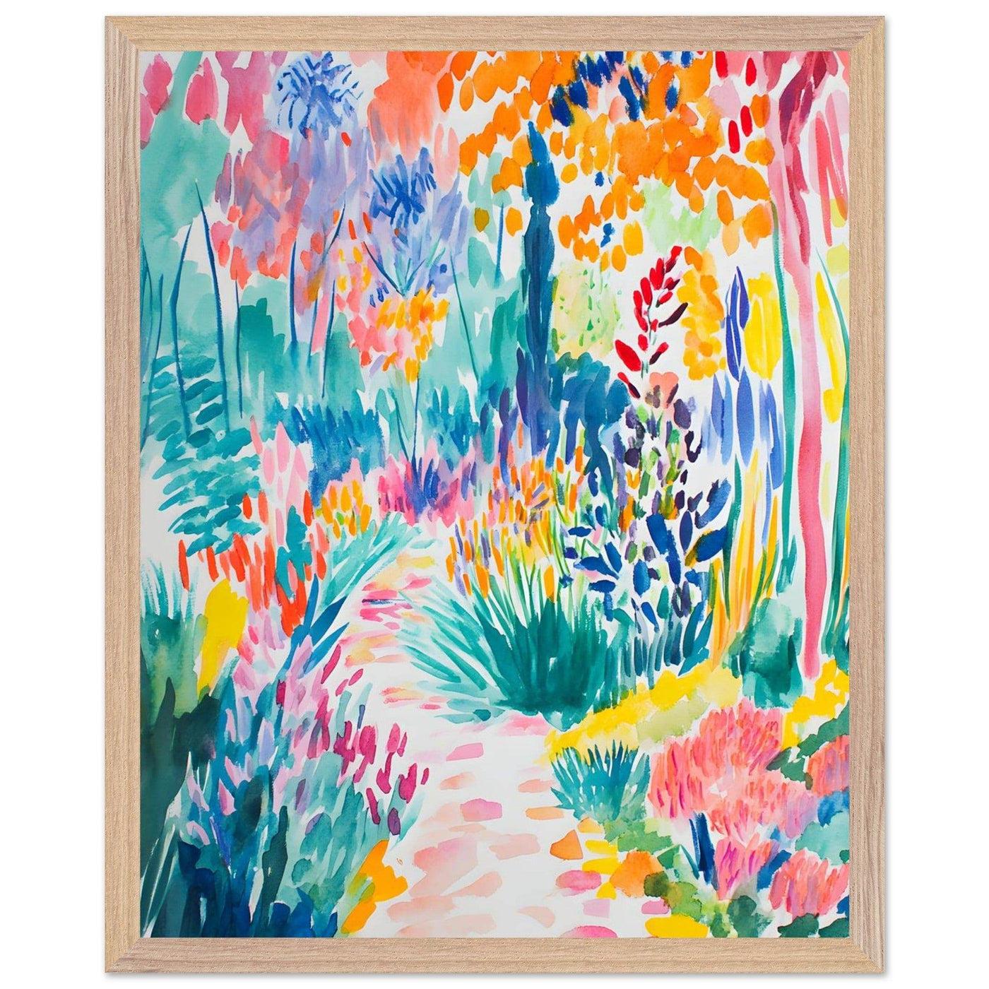 Vibrant Matisse Style Abstract Garden - Vibrantwalls