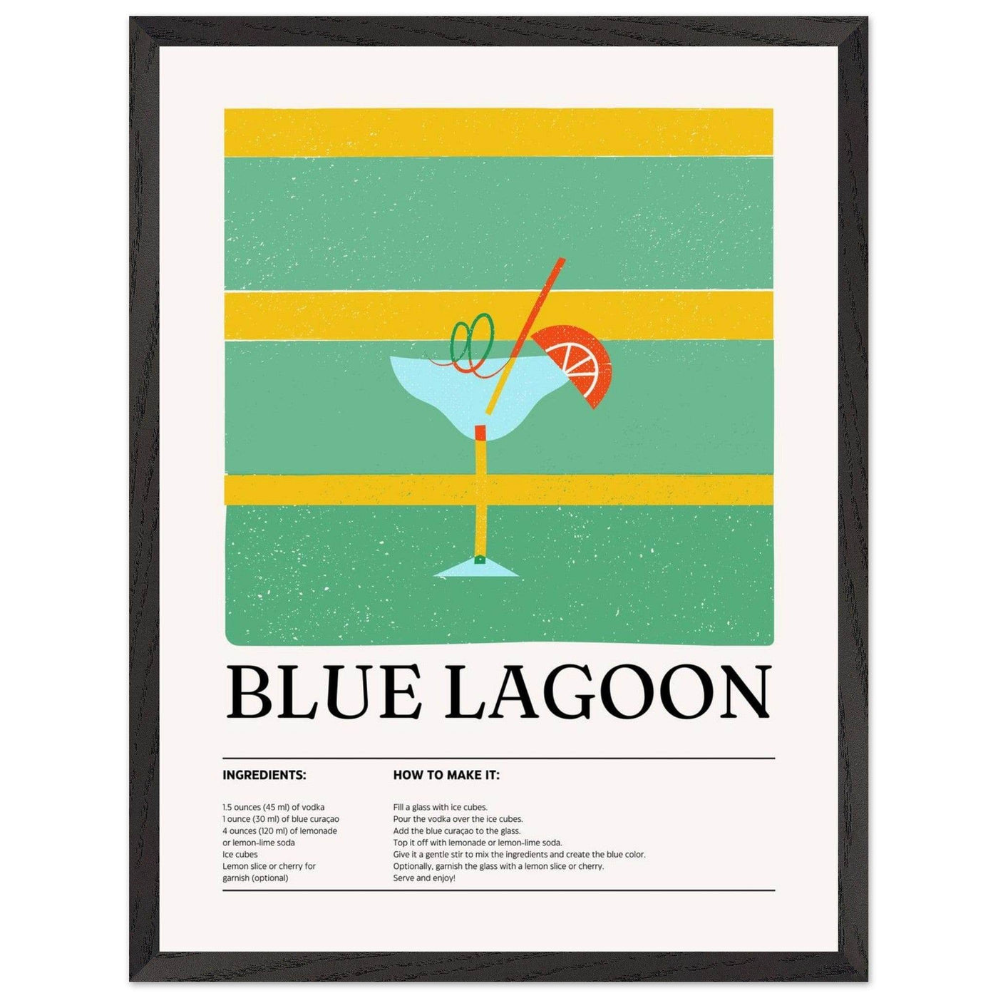 Blue Lagoon Cocktail Recipe - Vibrantwalls