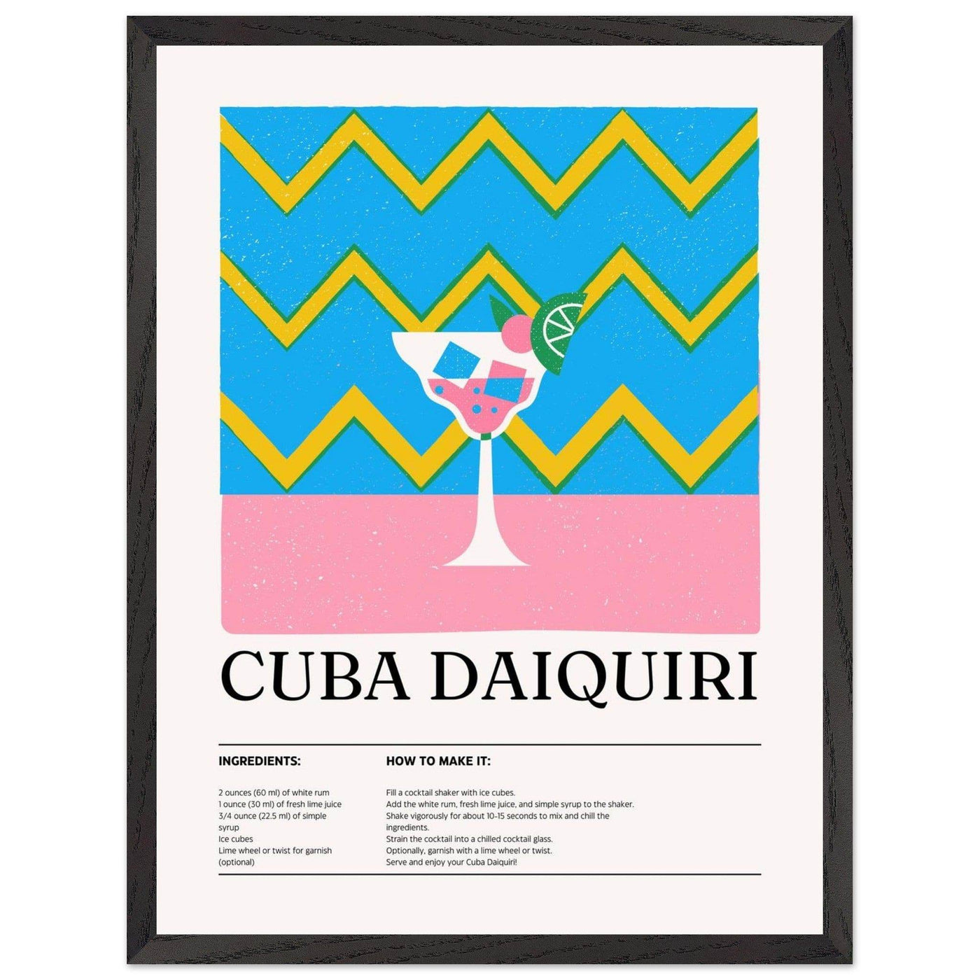 Cuba Daiquiri Cocktail Recipe - Vibrantwalls