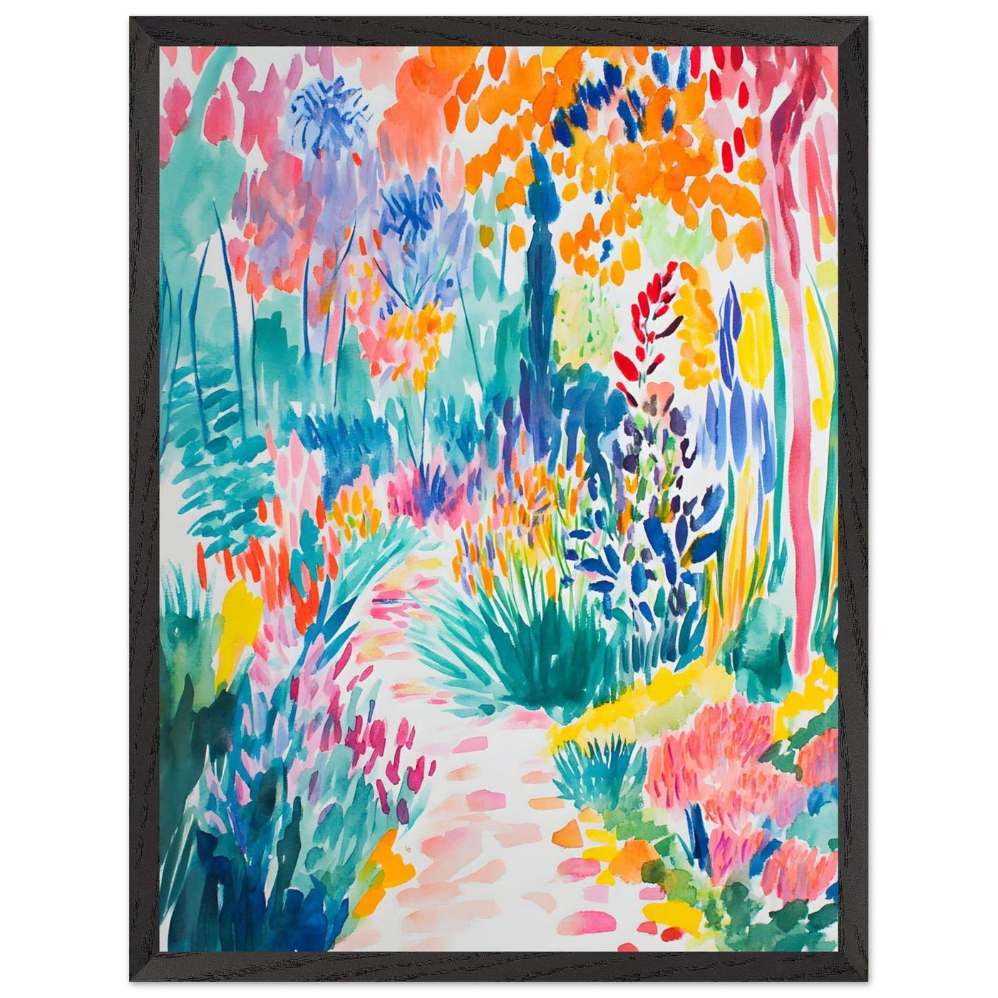 Vibrant Matisse Style Abstract Garden - Vibrantwalls
