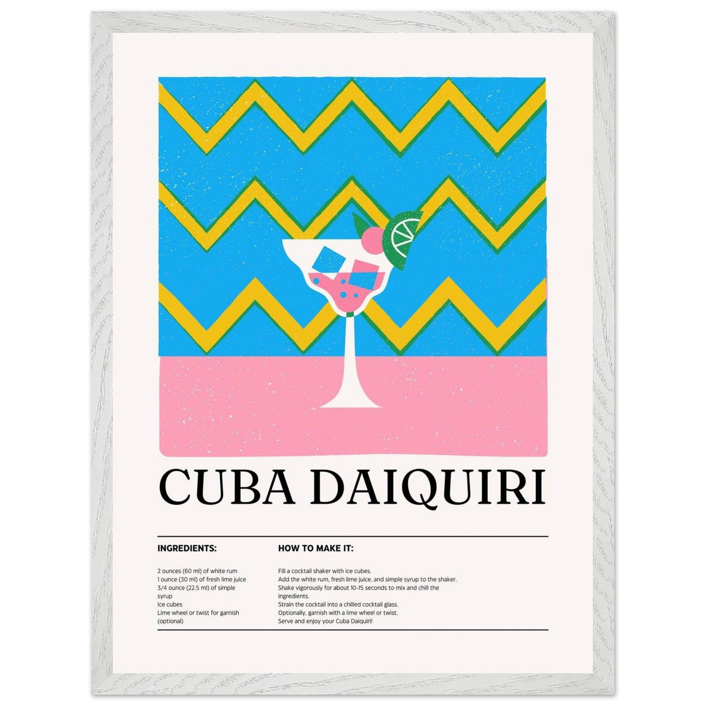 Cuba Daiquiri Cocktail Recipe - Vibrantwalls