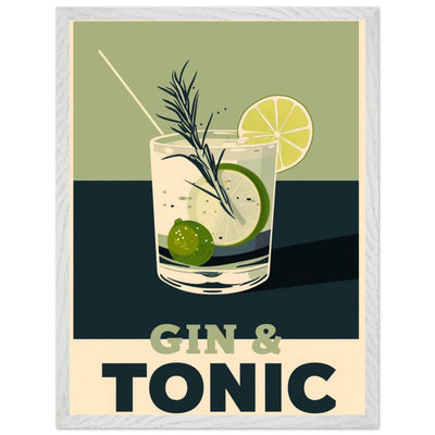 Gin Tonic Cocktail Recipe Contemporary Bar Poster - Vibrantwalls