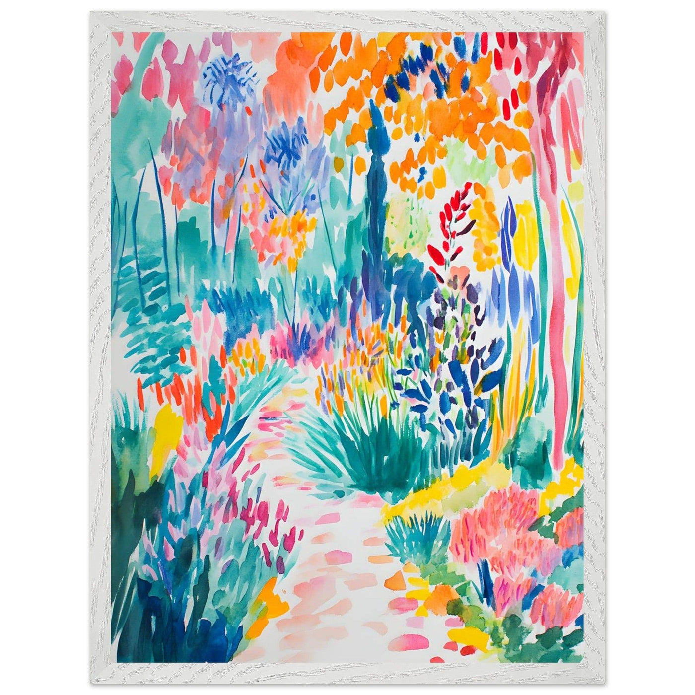 Vibrant Matisse Style Abstract Garden - Vibrantwalls