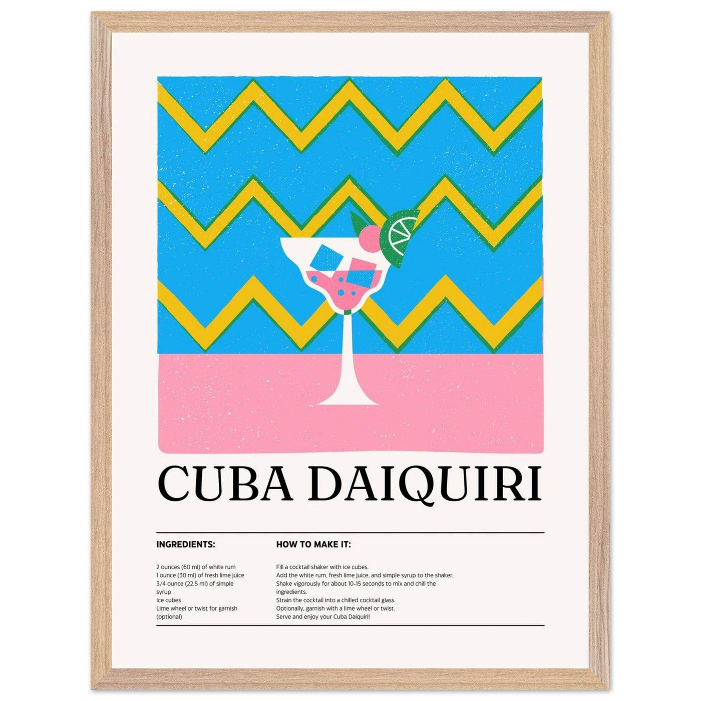 Cuba Daiquiri Cocktail Recipe - Vibrantwalls