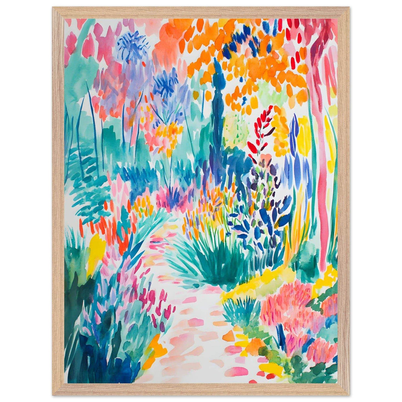 Vibrant Matisse Style Abstract Garden - Vibrantwalls