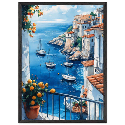 Amalfi Coast Italian Seascape: Serenity with Lush Lemons - Vibrantwalls