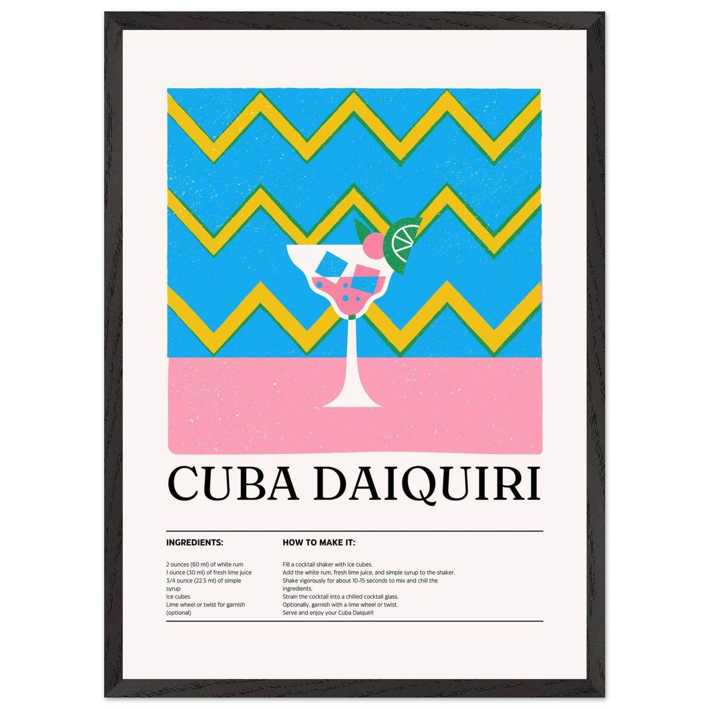 Cuba Daiquiri Cocktail Recipe - Vibrantwalls