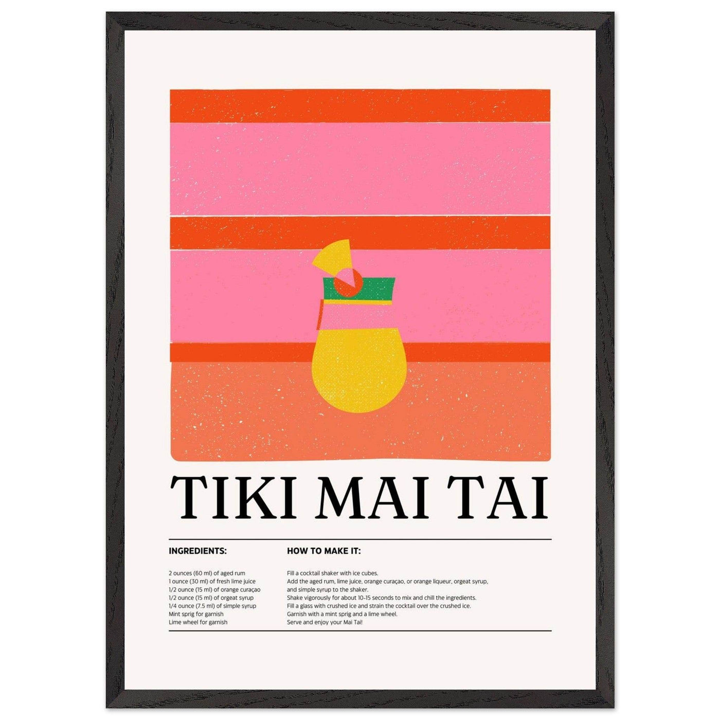 Vibrant Tiki Mai Tai Cocktail Recipe - Vibrantwalls