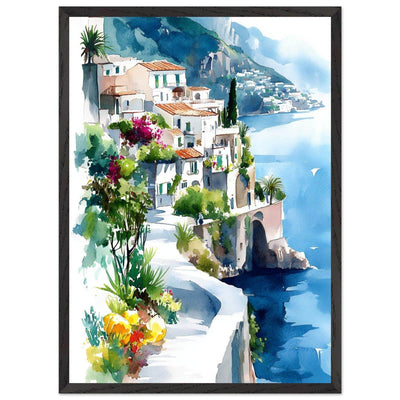 Vintage Italian Coastal Sunset Drive: Experience the Golden Hour - Vibrantwalls