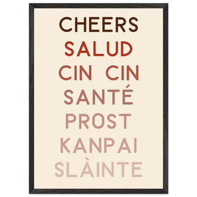 Cheers Poster | Multi-Language Toast - Vibrantwalls