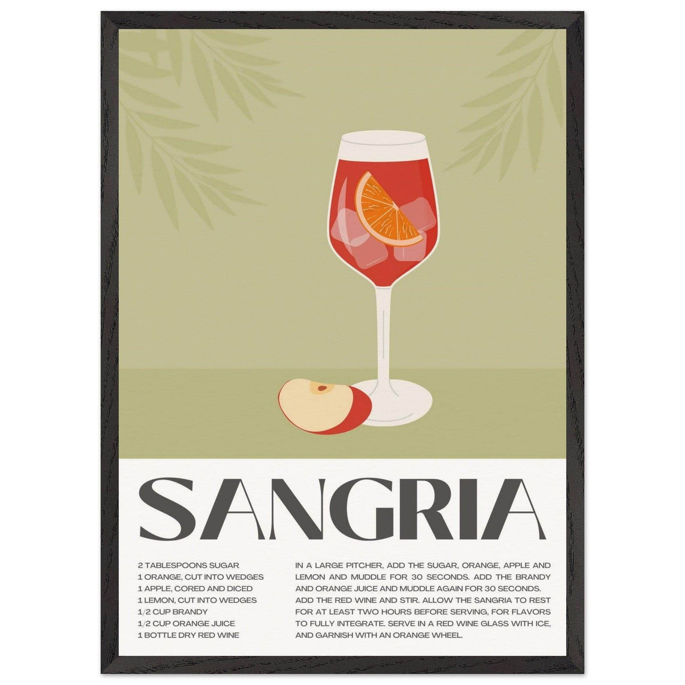 Sangria Cocktail Red Wine - Vibrantwalls