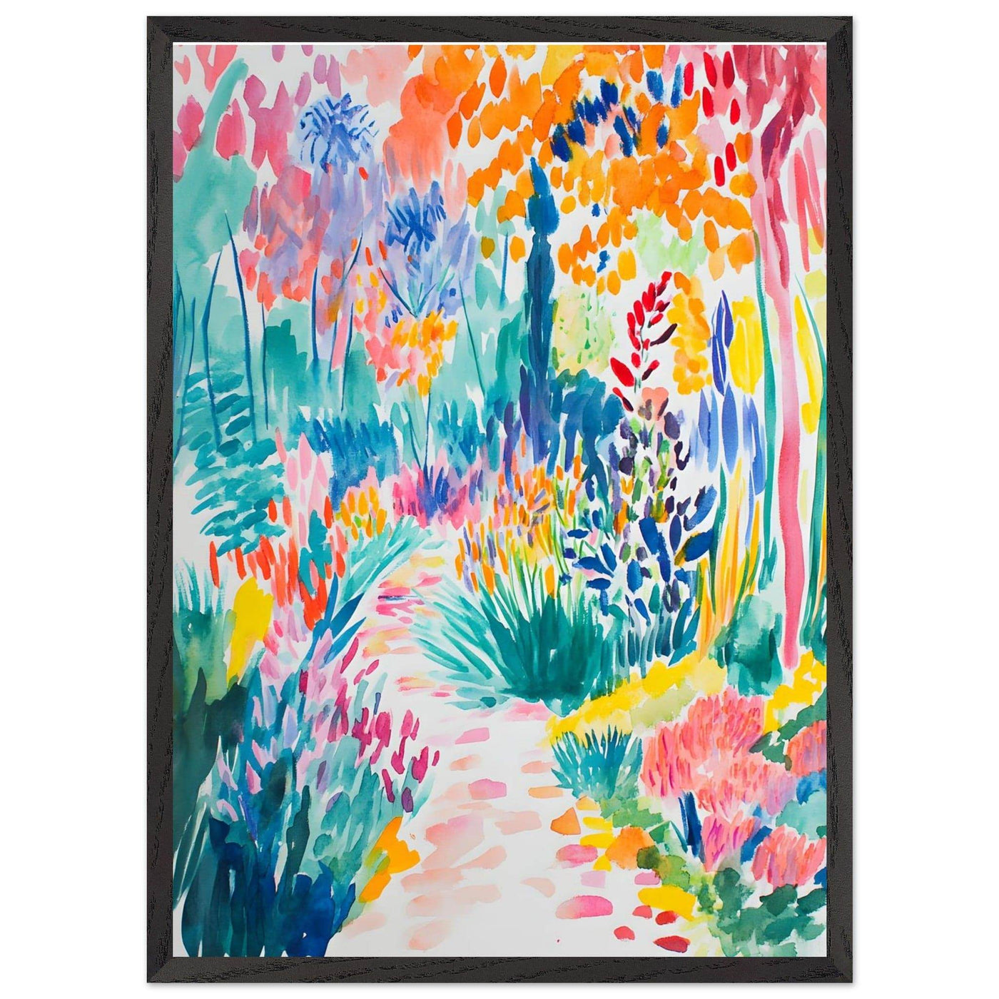 Vibrant Matisse Style Abstract Garden - Vibrantwalls
