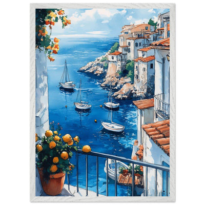 Amalfi Coast Italian Seascape: Serenity with Lush Lemons - Vibrantwalls