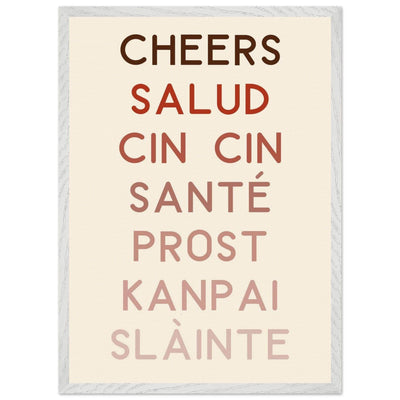 Cheers Poster | Multi-Language Toast - Vibrantwalls
