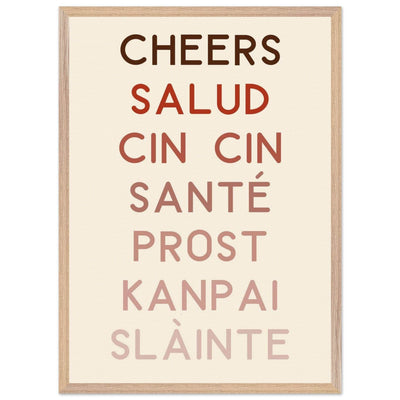 Cheers Poster | Multi-Language Toast - Vibrantwalls
