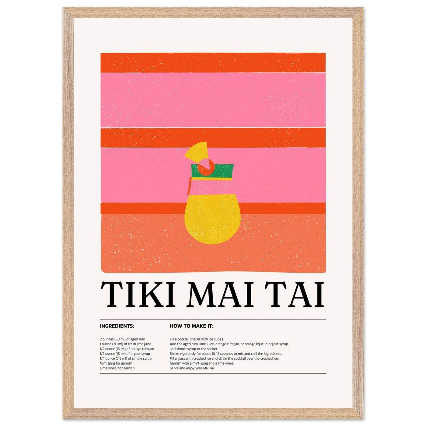 Vibrant Tiki Mai Tai Cocktail Recipe - Vibrantwalls
