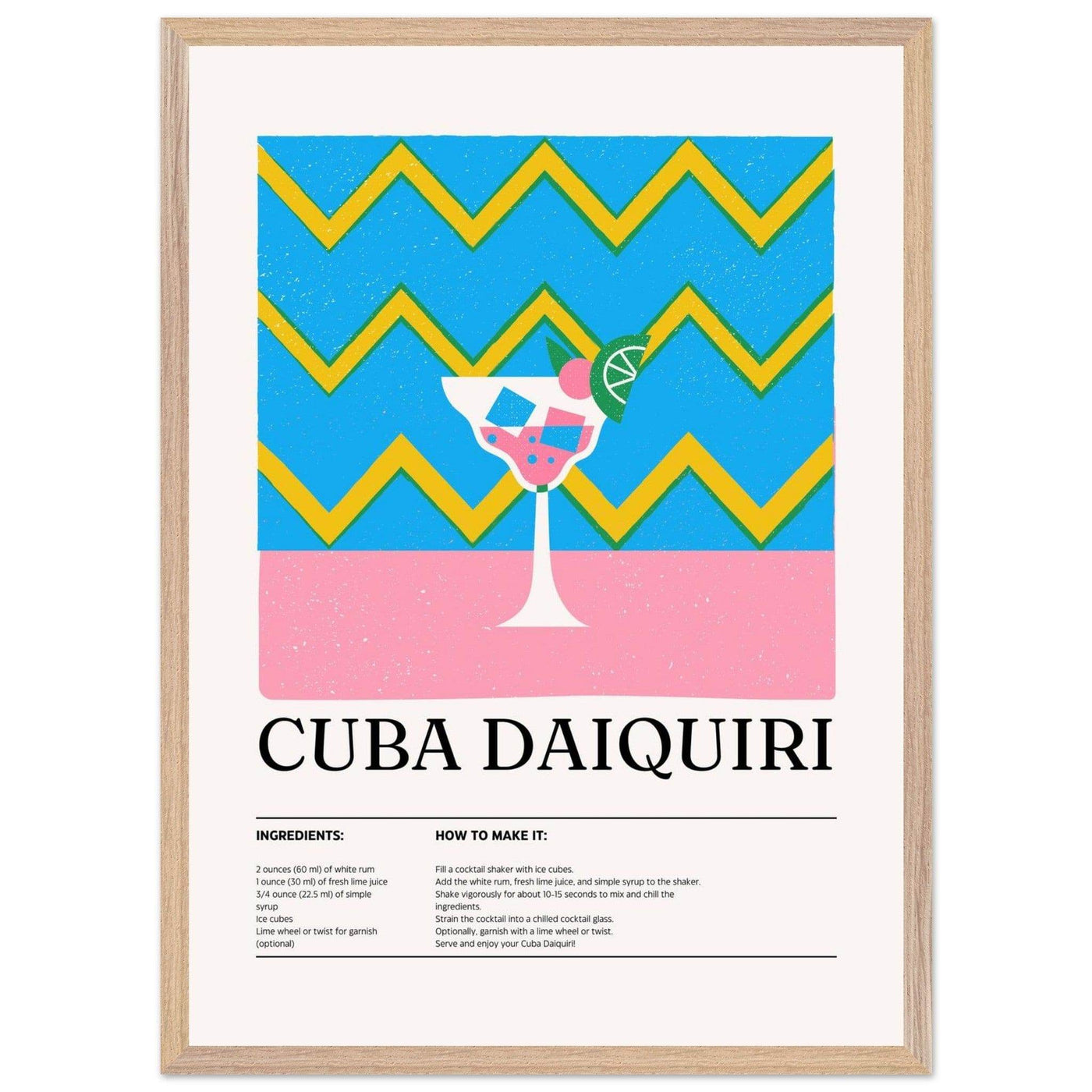 Cuba Daiquiri Cocktail Recipe - Vibrantwalls