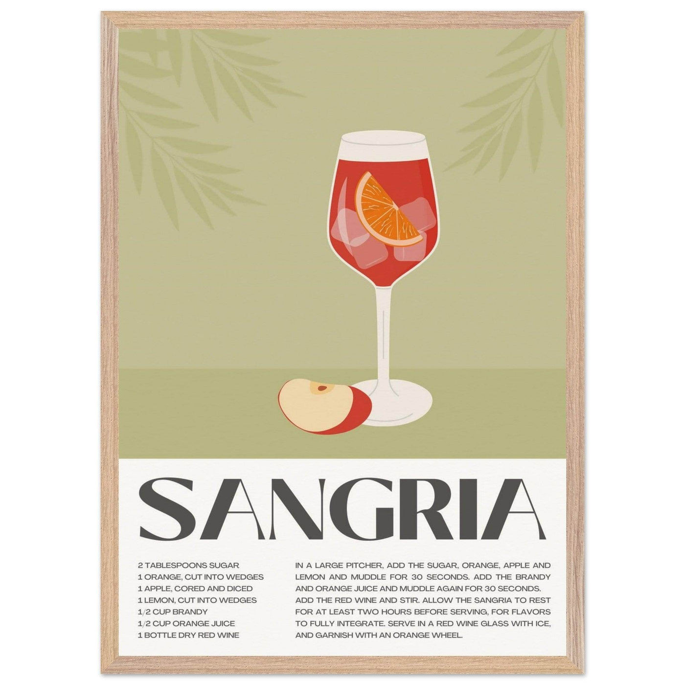 Sangria Cocktail Red Wine - Vibrantwalls