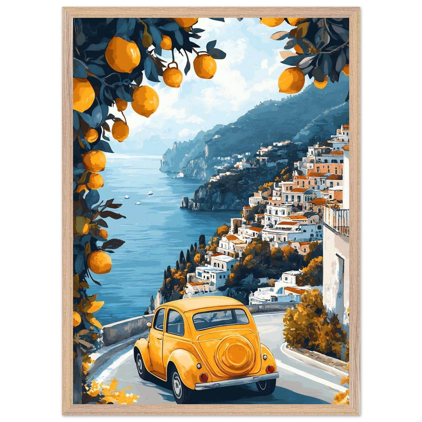 Vintage Italian Amalfi Coastal Drive Experience - Discover the Amalfi Lemon Grove - Vibrantwalls
