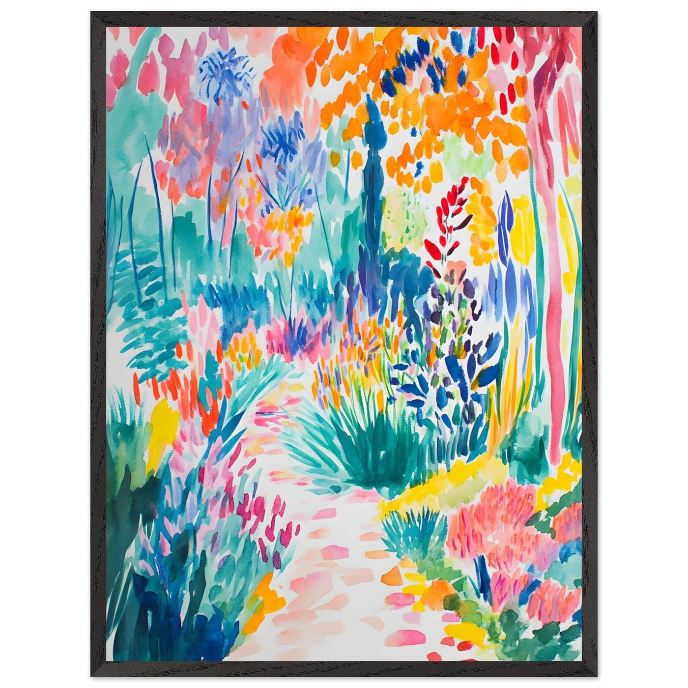 Vibrant Matisse Style Abstract Garden - Vibrantwalls