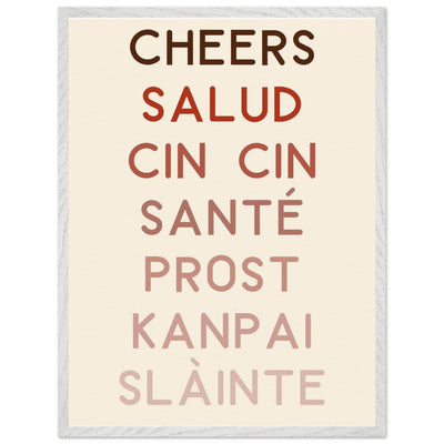 Cheers Poster | Multi-Language Toast - Vibrantwalls