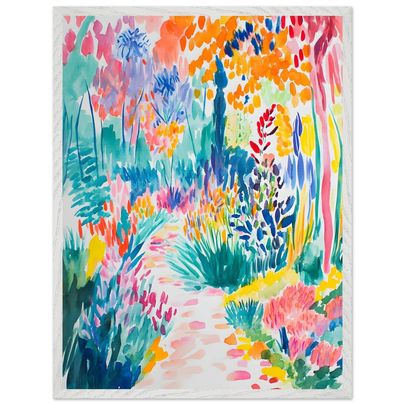 Vibrant Matisse Style Abstract Garden - Vibrantwalls