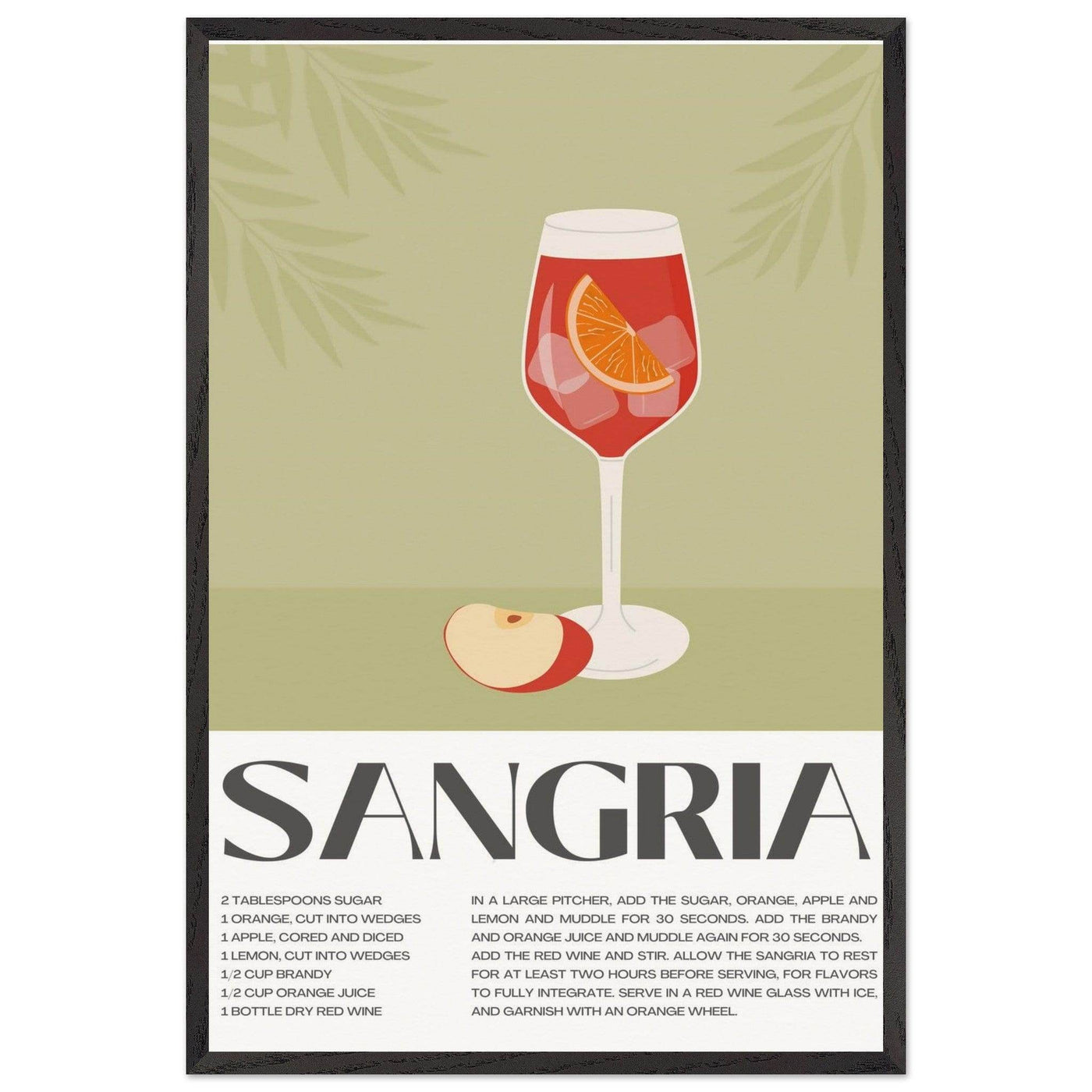 Sangria Cocktail Red Wine - Vibrantwalls