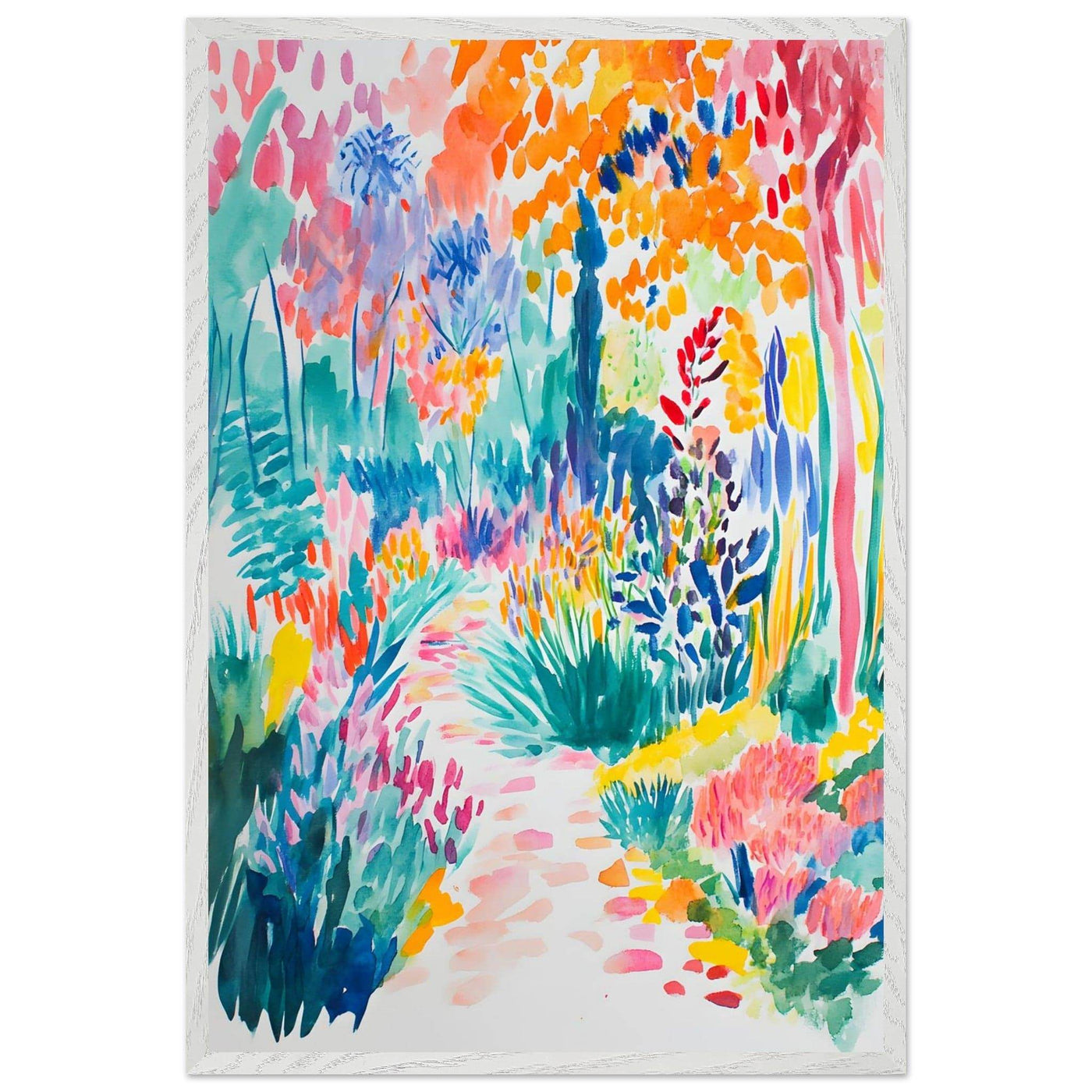 Vibrant Matisse Style Abstract Garden - Vibrantwalls