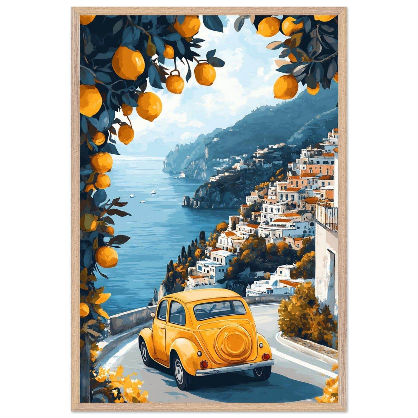 Vintage Italian Amalfi Coastal Drive Experience - Discover the Amalfi Lemon Grove - Vibrantwalls