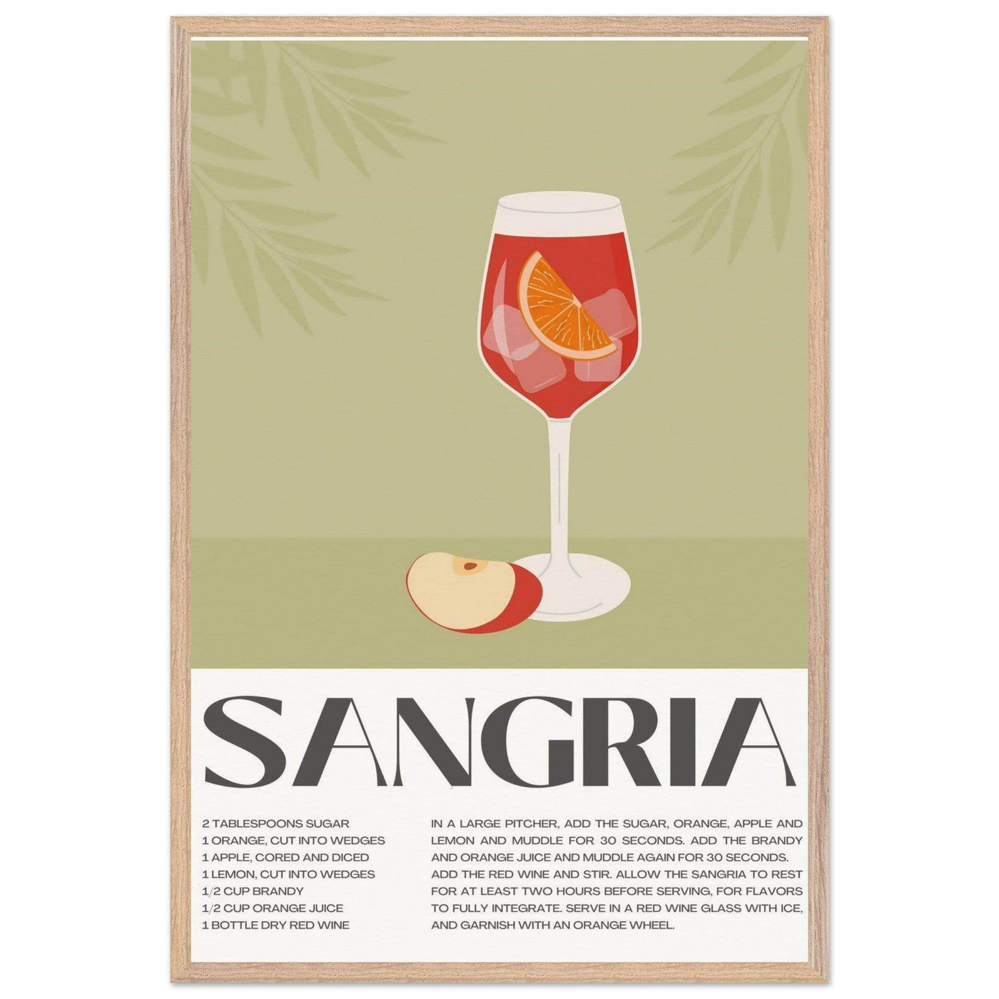 Sangria Cocktail Red Wine - Vibrantwalls