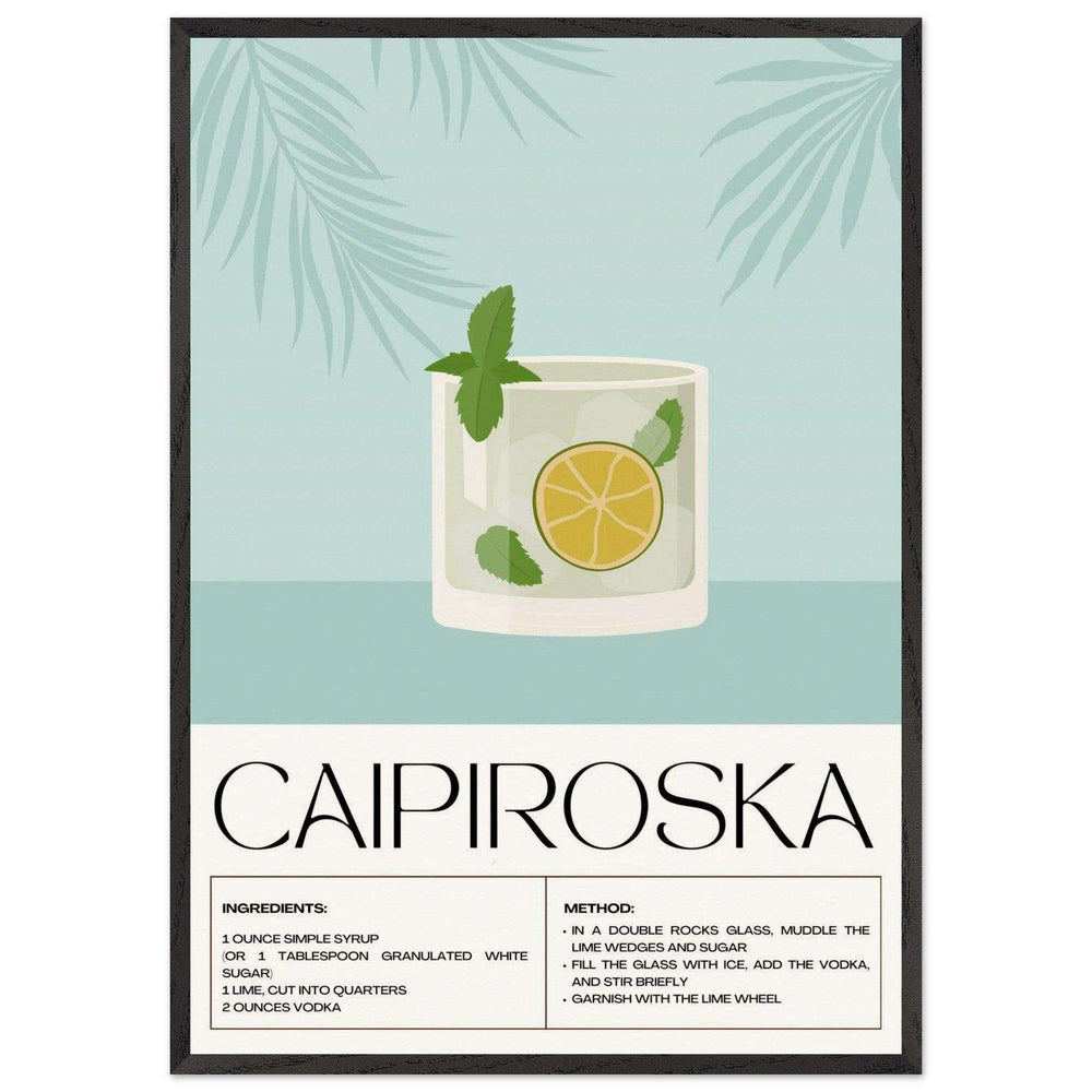 Capiroska Vodka Recipe Wall Art - Vibrantwalls