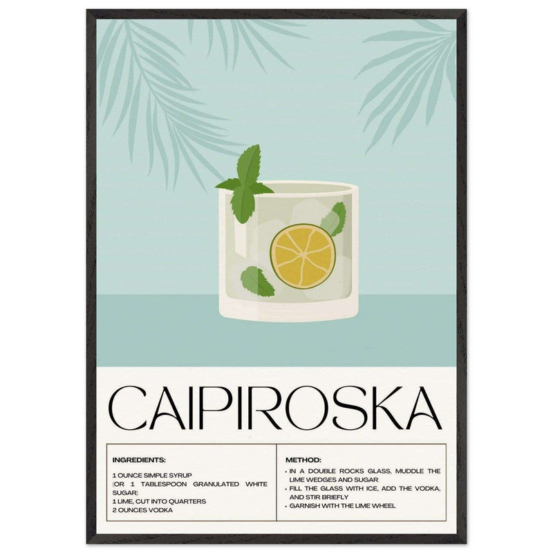 Capiroska Vodka Recipe Wall Art - Vibrantwalls