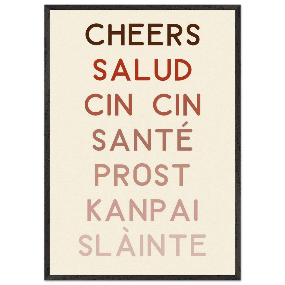 Multi-Language Toast Poster Wall Art - Vibrantwalls
