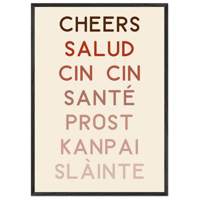Cheers Poster | Multi-Language Toast - Vibrantwalls