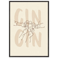 Gin Quote Artwork Framed Wall Art - Vibrantwalls