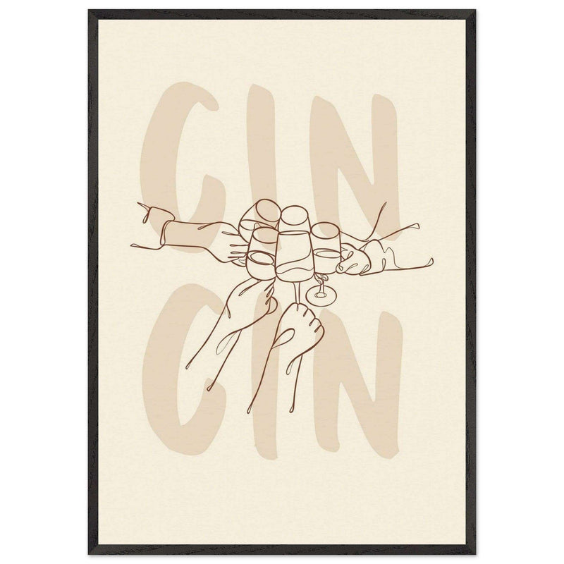Gin Quote Artwork Framed Wall Art - Vibrantwalls