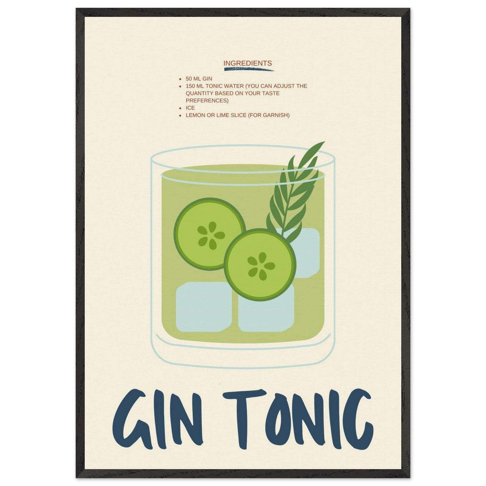 Gin Tonic Classic Cocktail Wall Art - Vibrantwalls