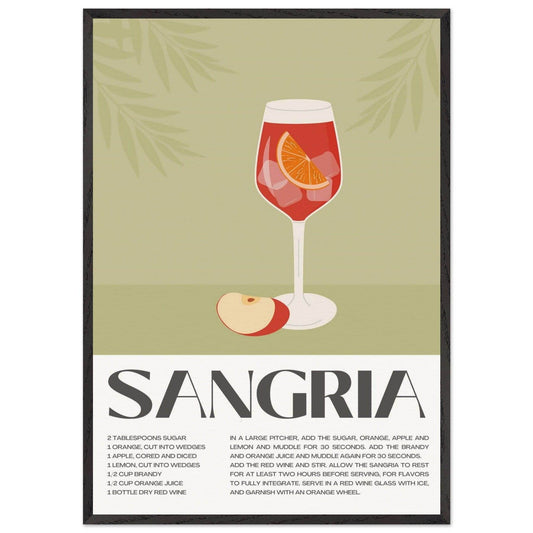 Sangria Cocktail Red Wine - Vibrantwalls