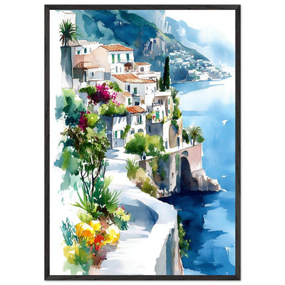 Vintage Italian Coastal Sunset Drive: Experience the Golden Hour - Vibrantwalls