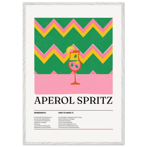 Aperol Spritz Recipe Cocktail Wall Art - Vibrantwalls