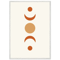 Desert Landscape Boho Moon Phases Wall Art - Vibrantwalls